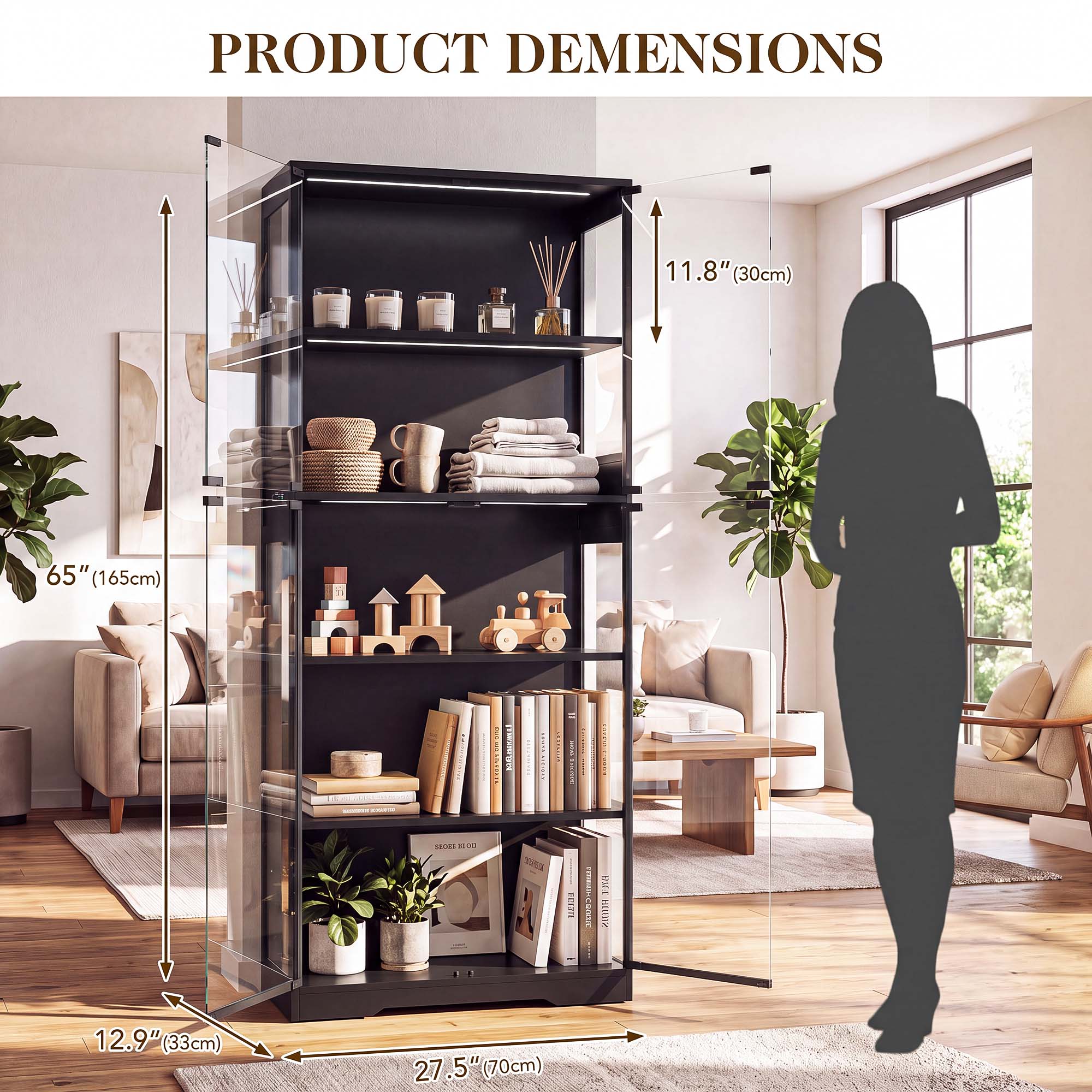 TCGBKAF Vitrine à 5 niveaux av - Glass Cabinet Display avis et prix