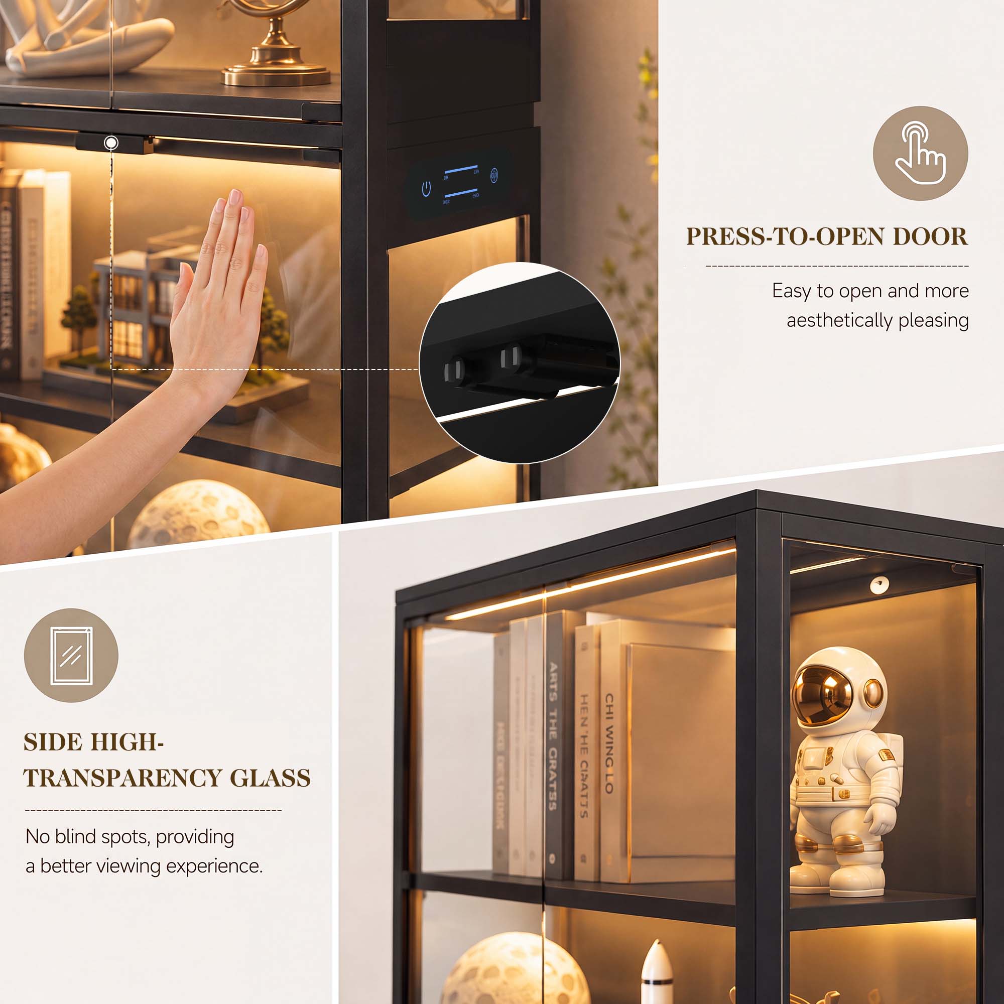 TCGBKAF Vitrine à 5 niveaux av - Glass Cabinet Display avis et prix