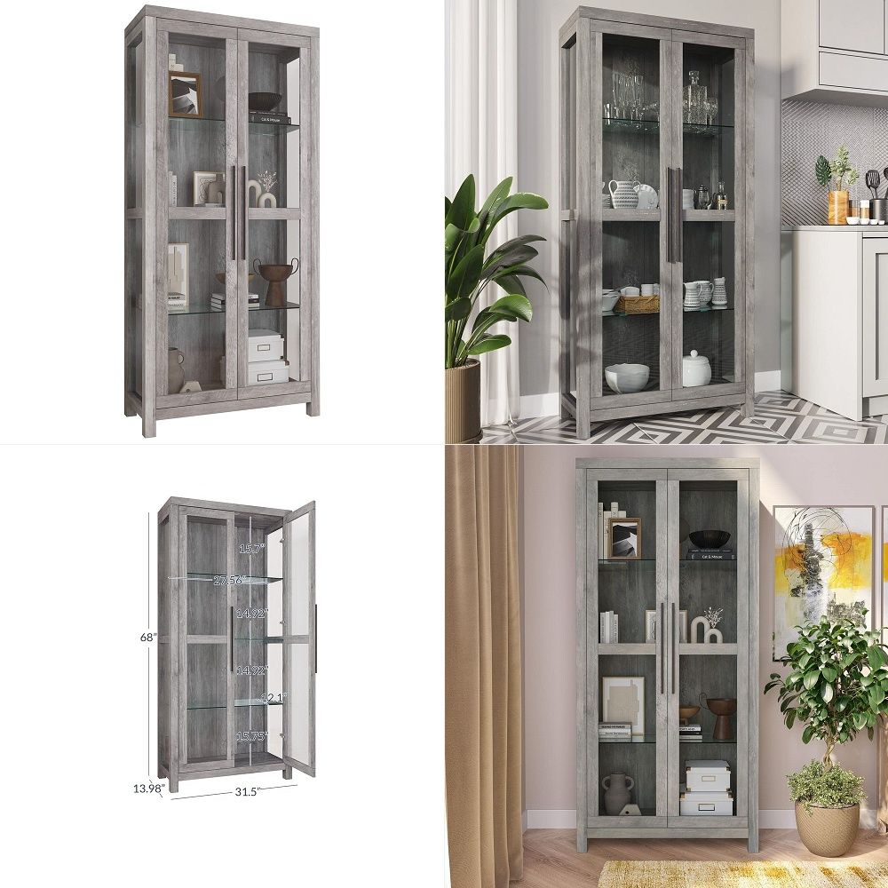 Vitrine en verre, vitrine haut - Glass Cabinet Display avis et prix