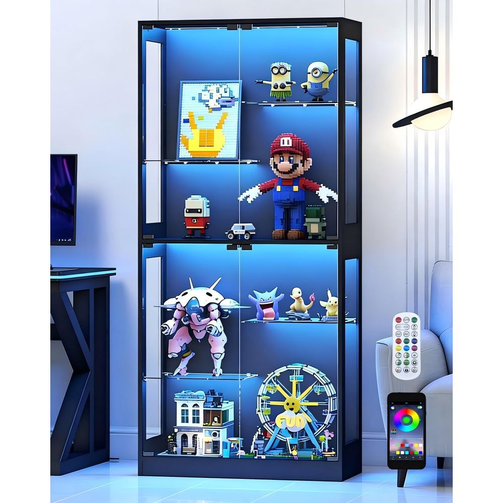Vitrine avec portes en verre 6 - Glass Cabinet Display avis et prix