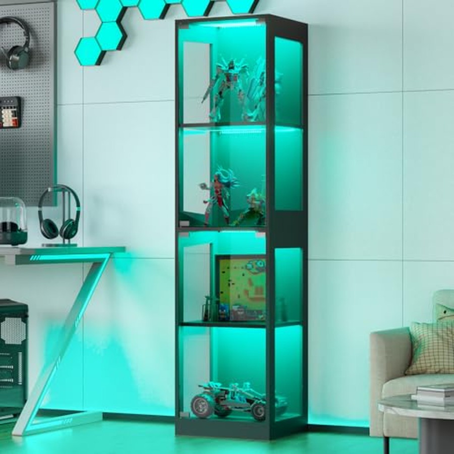 Vitrine en verre avec éclairag - Glass Cabinet Display avis et prix