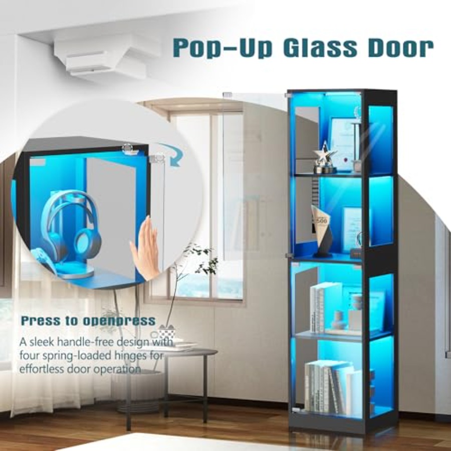 Vitrine en verre avec éclairag - Glass Cabinet Display avis et prix